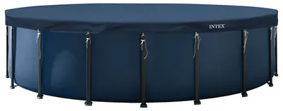 Immagine prodotto di INTEX 28088 Telo copri piscina rotondo 610 cm Telo protettivo Deluxe con sporgenza di 20 cm