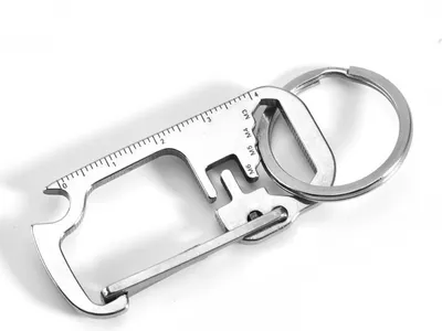 Produktbild von INF Multifunktionaler Schlüsselanhänger-Flaschenöffner M3/M4/M5/M6 Silber