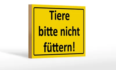 Produktbild von Holzschild Warnschild 18x12cm Tiere bitte nicht füttern