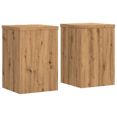 Produktbild von vidaXL Pflanzenständer 2 Stk. Artisan-Eiche 20x20x30 cm Holzwerkstoff
