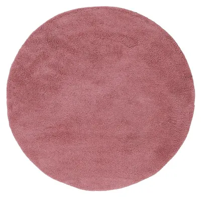 Produktbild von Hochflorteppich Silky Rund Rosa Flauschig weicher Langflor Shaggy Teppich Ø 200 cm für Wohnzimmer, Schlafzimmer & Kinderzimmer