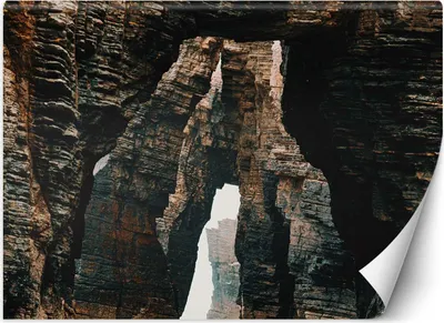Produktbild von Vlies fototapete Berge Felsen Landschaft 368x254 cm Feeby Braun inkl. Kleber einfache Montage