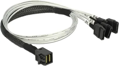 Produktbild von Delock SATA- / SAS-Kabel - SAS 6Gbit/s - 4-Lane - 4x Mini SAS HD (SFF-8643)