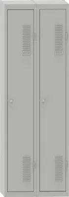 Produktbild von 2-türiger Metallschrank als Bausatz, 180x60x50 cm, hellgrau