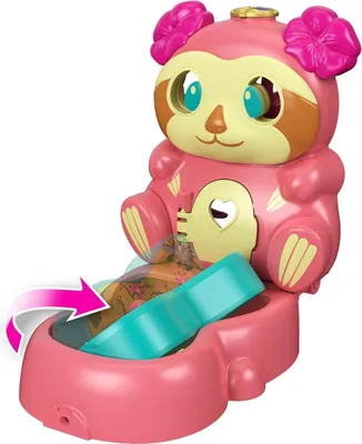 Produktbild von Mattel Polly Pocket Öffnen und Drehen Set Faultier (GTM59)