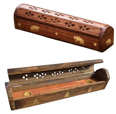 Räucherstäbchenhalter aus Holz, 2 Stk., 30,5x6,2x5,5 cm
