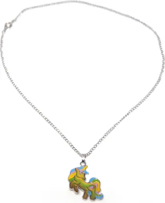 Produktbild von Stimmungskette mit Metallkette - Einhorn Rainbow Schweif