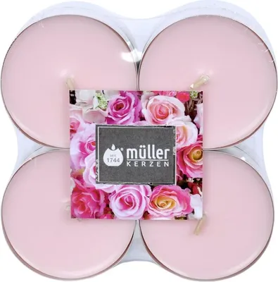 Produktbild von Maxi-Teelichter - Ø = ca. 5,5 cm - 8 Stück - Rose
