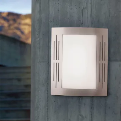 Image de Plafonnier extérieur à 1 flamme 'CITY' en acier inoxydable de Eglo