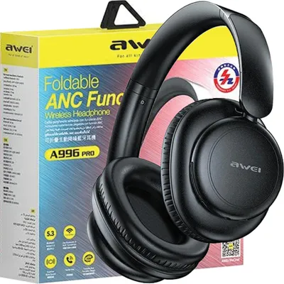 Obrázok produktu pre Slúchadlá do uší Awei A996 Pro Anc Bluetooth Black/Black