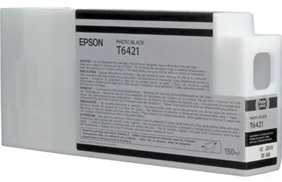 Obrázok produktu pre Epson T6421 Photo Black Ink Cartridge (150ml), Fotografická čierna, Atrament na báze farby, 150 ml, 1 kusov