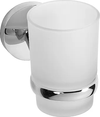 Produktbild von BALFA Glashalter mit Glas Zink Chrom poliert 68x95x115 mm für Bad & Küche >> zum Bohren