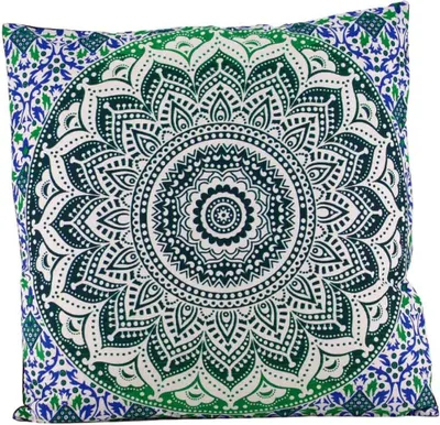 Obrázok produktu pre GiftyCity Meditačný vankúš Mandala, zeleno modrý