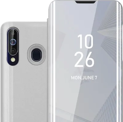 Immagine prodotto di Cadorabo custodia per telefono cellulare per Samsung Galaxy A60 / M40 in argento copertura posteriore copertura protettiva custodia a libro