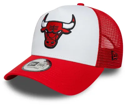 Image de Casquette NBA Chicago Bulls New Era Patch Trucker Rouge