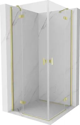 Obrázok produktu pre Mexen Mist H Duo otočné dvere sprchového kúta 85 x 85 cm, transparentné, brúsené zlaté - 8A5-085L-085P-55-00