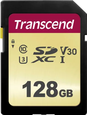 Produktbild von Transcend SDXC 500S        128GB Class 10 UHS-I U3 V30