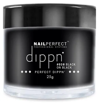 Immagine prodotto di NailPerfect Acrylic Perfect Dippn' 038, colore nero su nero, 25 grammi