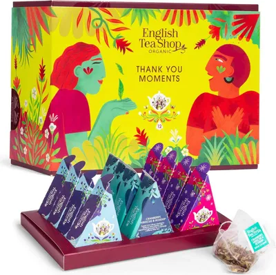 Produktbild von ETS - Geschenkbox "Thank You" BIO Tee Kollektion, 12 Pyramiden Beutel
