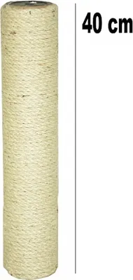 A roll of sisal rope, likely for a cat scratching post, with a size indicator.