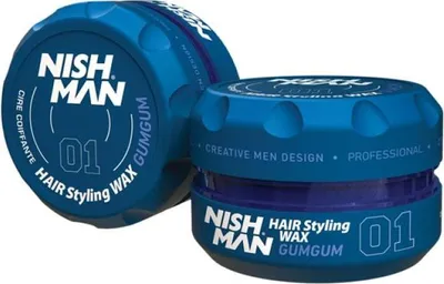 Productafbeelding van Nishman | Haarwax Gumgum 01 - 150 ml - Gemiddelde holdkracht - Glanzende finish - Gemakkelijk uitwasbaar