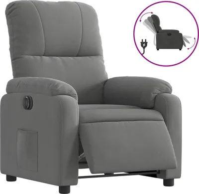 Produktbild von vidaXL Relaxsessel Elektrisch Dunkelgrau Mikrofasergewebe