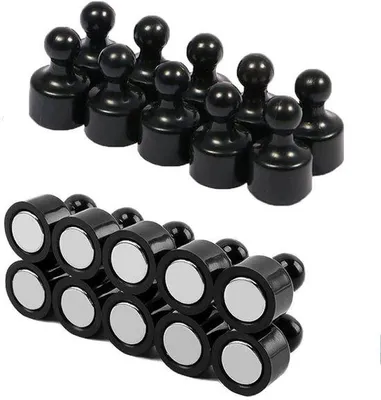 Immagine prodotto di 20 magneti al neodimio potenti, piccoli magneti da cucina, puntine magnetiche, bianchi, per la scuola, l'ufficio e la casa