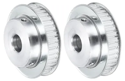 Zdjęcie produktu dla 2 sztuki koła napinającego rozrządu wykonane z aluminium, przeznaczone do pasków o szerokości 10 mm, z 40 zębami