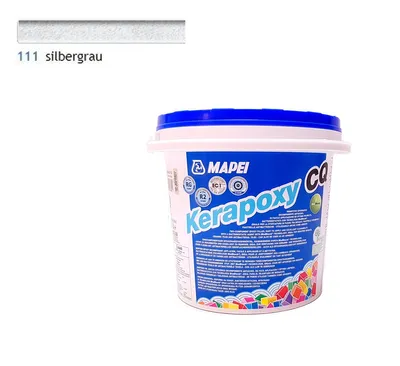 Zdjęcie produktu dla MAPEI Kerapoxy CQ Żywica epoksydowa do fugowania płytek 3 KG nr 111 Srebrnoszary