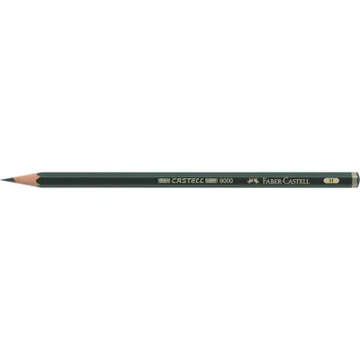Image de Faber-Castell 119011 Crayon CASTELL® 9000 - H, vert foncé