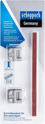Produktbild von SCHEPPACH Schleifbandset Schleifband 6 Stück 127mm für Dekupiersägen