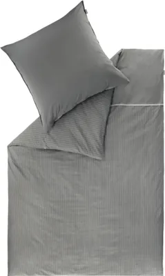 Image de MUSTERRING Renforcé Parure de lit TWIST Gris 135 x 200 cm
