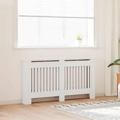 Obrázek produktu pro vidaXL Kryt na radiátor z dřevotřísky, 152 cm, bílý