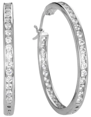 Produktbild von Miamar Damen SCR24 Creolen Silber Zirkonia Weiß