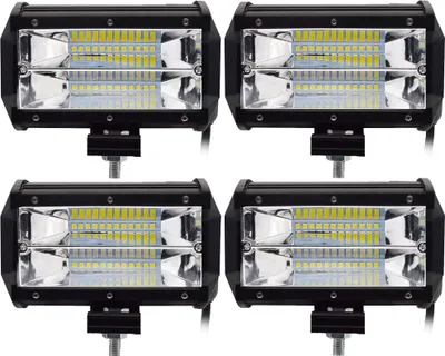 Produktbild von Greenmigo 4X 72W LED Arbeitsscheinwerfer Zusatzscheinwerfer Auto 12V 24V Scheinwerfer Offroad Flutlicht Spotlight 6000K Wasserdicht IP67 Arbeitslicht
