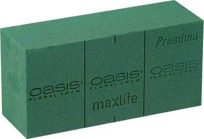 Produktbild von OASIS® PREMIUM maxlife Blumensteckschaum, 6 Ziegel grün