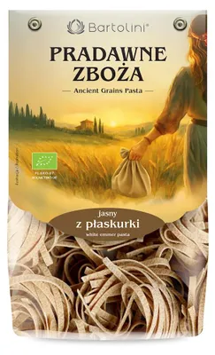 MAKARON (Z PŁASKURKI JASNY) GNIAZDA TAGLIATELLE BIO 250 g - BARTOLINI (PRADAWNE ZBOŻA)