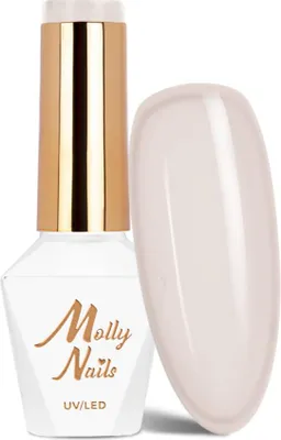 Image de Molly Nails French Manicure Brun tendre Vernis à ongles hybride sans HEMA/DiHEMA, 8 g, n° 132