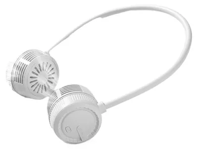 Productafbeelding van Nekkraagventilator, draagbaar, oplaadbaar, wit