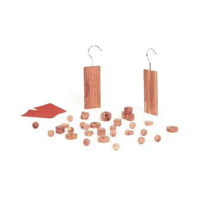 Image de COMPACTOR - Lot de 34 antimites en bois de cèdre naturel Oregon - 7.5 x 2 x H.17.5 CM - Marron