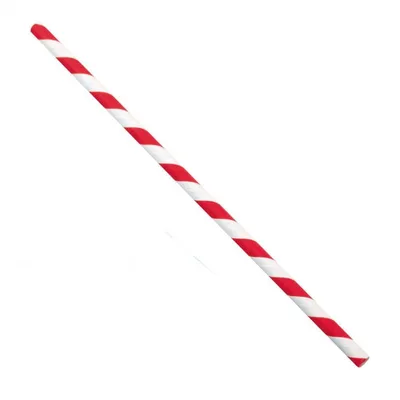 Produktbild von Trinkhalm aus Papier 100 Stück rot weiß