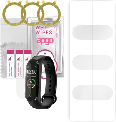 Produktbild von apgo 3 Stück Schutzfolie, klar, kompatibel mit Pacific Black PC00143 Smartwatch, Hydrogel Displayschutzfolie mit Positionierhilfe, Displayfolie, robust und kratzfest