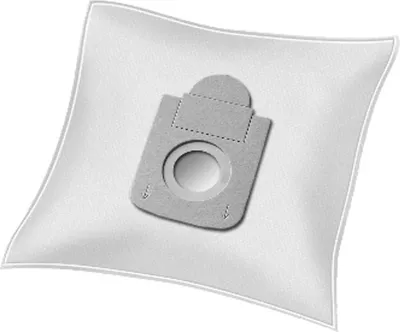 A vacuum cleaner bag is shown on a white background.