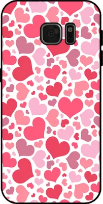 Produktbild von Smartphonica Telefon Fall geeignet für Samsung Galaxy S7 Edge mit Herzen drucken - Herzen Design TPU Backcover Fall - Kinder Fall mit Herzen Design