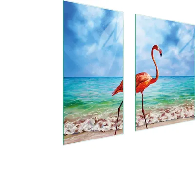 Produktbild von Glasschutzplatte 75X52 Flamingo