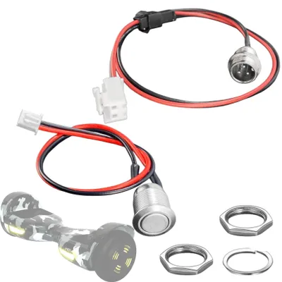 Imagen del producto de Conector de alimentación de repuesto, de 3 polos, con 2 cables y 2 pines, para hoverboards autostabilizadores