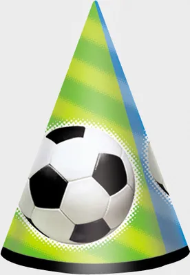 Produktbild von Amscan Partyhüte mit Fussball-Motiv, 8 Stück