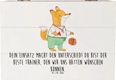 Produktbild von Mr. & Mrs. Panda Box Trainer Unterschied 22 x 15 cm - Weiß - Geschenk, Truhe, Geschenkbox, Danke sagen, Kiste, Wertschätzung, Aufmerksamkeit, geschenkkiste, liebevoll