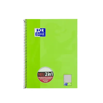 Produktbild von Oxford 100050362, Abbildung, Grün, A4, 80 Blätter, 90 g/m², Kariertes Papier