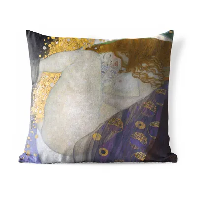Obrázek produktu pro MuchoWow® Vnější polštář - Danaë - obraz Gustava Klimta -45x45 cm- Odolnost proti povětrnostním vlivům - polštář do obývacího pokoje